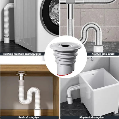 Silicone Bathroom & Kitchen Sink Seal Ring – Anti-Odor, Leak-Proof Floor Drain & Washing Machine Pipe Connector