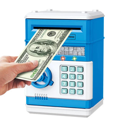 Kids Electronic Password Piggy Bank – Mini Safe Money Box with Code Lock & Auto Cash Slot