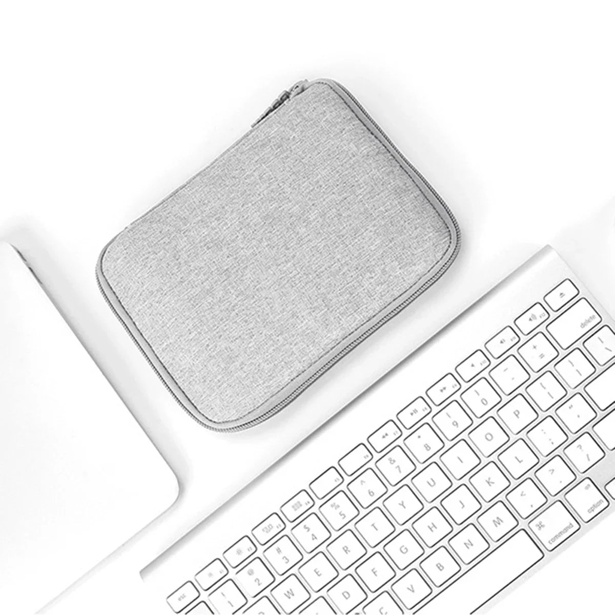 Portable Travel Data Cable Storage Bag – Double Layer Power Bank, U-Disk & Earphone Organizer