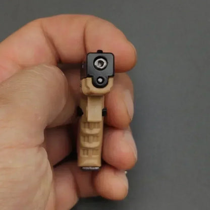 Metal Mini Tactical Keychain - 1:3 G17 Tiny Pendant, Decorative Ornament & Birthday Gift for Men