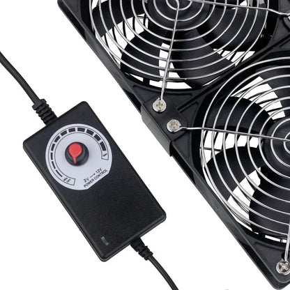 120mm 3000RPM Cooling Fan with Controller – 12V/220V Server, BTC Machine, Workstation Cabinet Radiator Fan