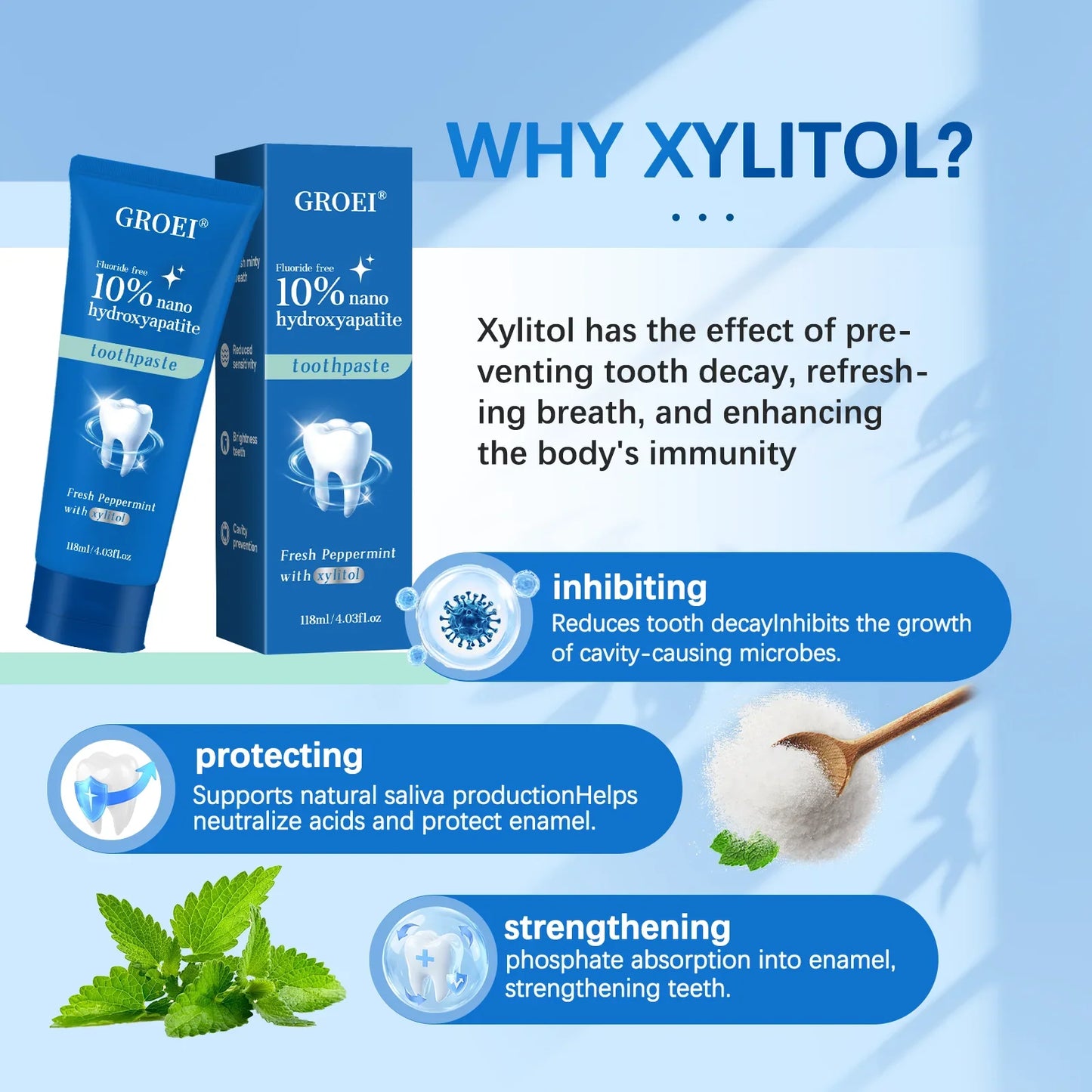 Hydroxyapatite Toothpaste – Cavity Protection, Stain Removal & Sensitive Teeth Care