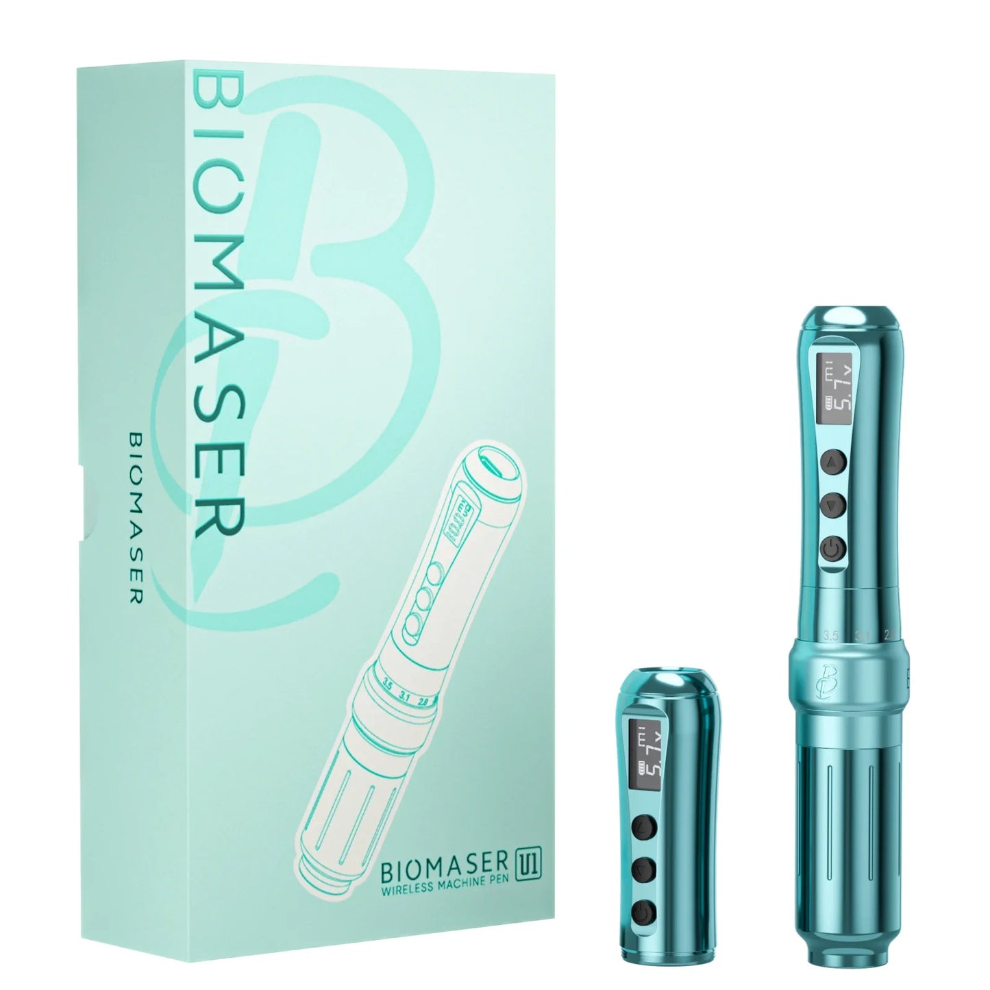 BIOMASER U1 Wireless Rotary Tattoo Pen — Professional PMU Machine for Eyebrow, Lip & Microblading Permanent Makeup