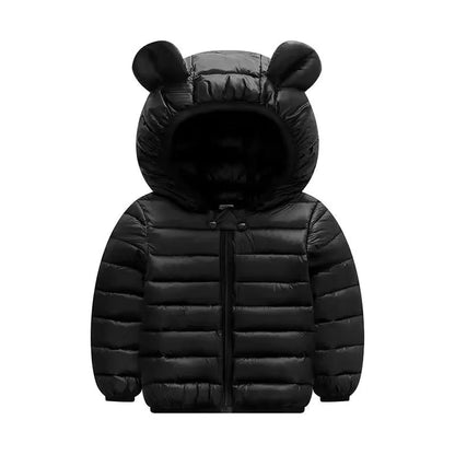 Baby Lightweight Hooded Down Jacket – Warm Zipper Coat for Boys & Girls (0-5 Years), Winter Outerwear Gift