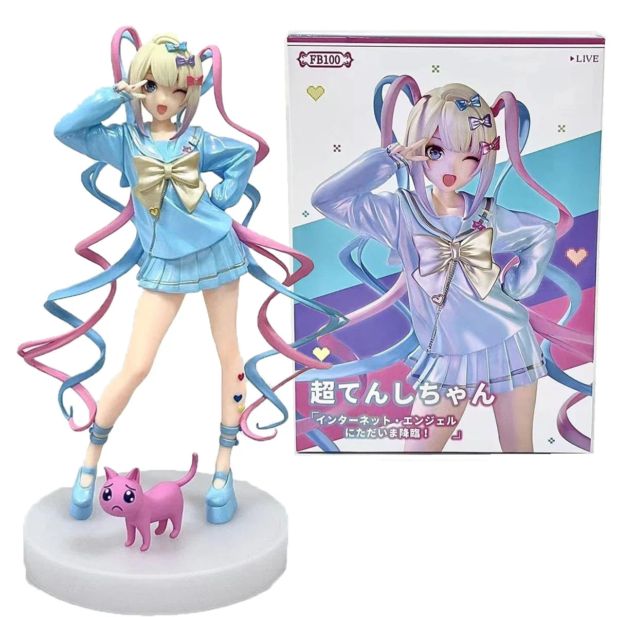 Needy Girl Overdose Anime Figure with Cat – PVC Collectible Action Toy for Birthday Gifts