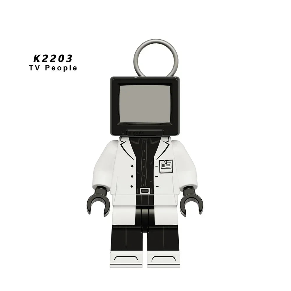 KDL Skibidi Toilet Man Anime Block Figures – TVMan, Titan, Cameraman & Speakerman Model Toy Gift for Kids