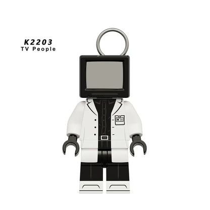 KDL Skibidi Toilet Man Anime Block Figures – TVMan, Titan, Cameraman & Speakerman Model Toy Gift for Kids