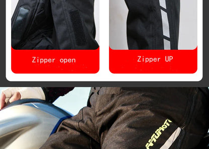 AMU Motorcycle Quick Take Off Pants – Waterproof, Windproof, Thermal Protective Gear for Men & Women