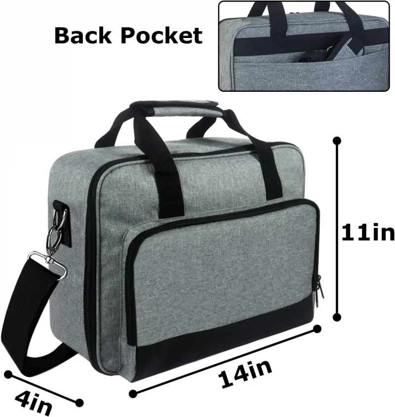 Universal Projector Storage Bag – Thickened Travel Case Handbag for Epson, BenQ & ViewSonic, Grey