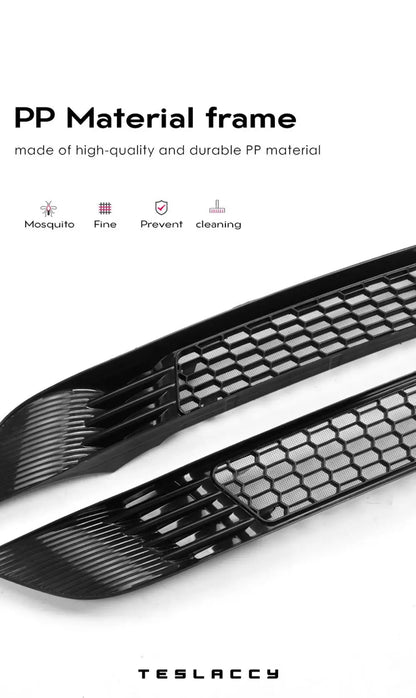 Front Grill Guard Mesh Inserts for Tesla Model Y 2021-2024 – Air Inlet Vent Cover & Bumper Filter Accessories