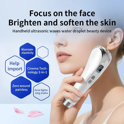 Ultrasonic Facial Skin Scrubber – Handheld 3Hz–10Hz Pore Tightening & Deep Cleansing Spa Skincare Facial Analyzer Tool