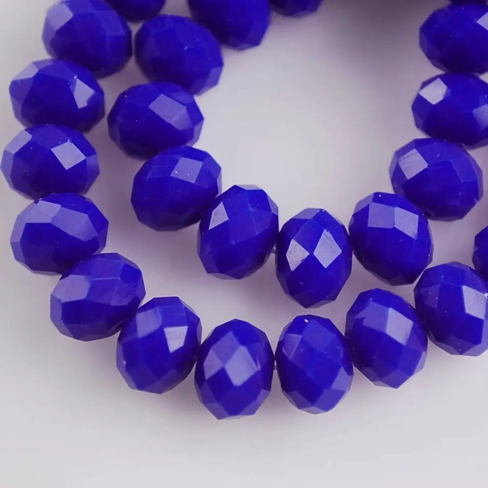 Czech Crystal Spacer Beads - Rondelle Faceted Glass Beads in Multiple Sizes for DIY Jewelry Making Crafts