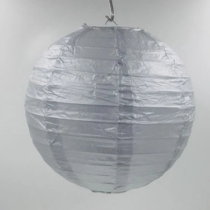 Round Paper Lanterns for Birthday Wedding Party Decor, DIY Hanging Lampion Balls, 4/6/8/10/12/14/16 Inch Craft Supplies