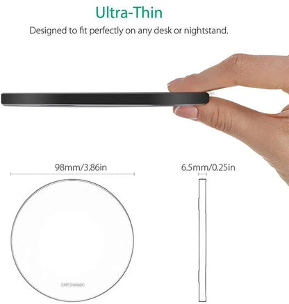 200W Fast Wireless Charger Pad — Induction Charging for iPhone 16/15/14/13/XS Max/Mini/X/XR & Samsung Xiaomi Huawei