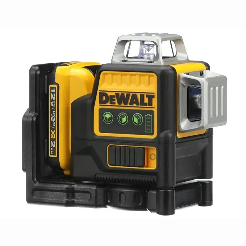 Dewalt DW089LG 12V Laser Level – 3-Sides 360° Vertical & Horizontal Green Line Laser with Lithium Battery for Outdoor Use