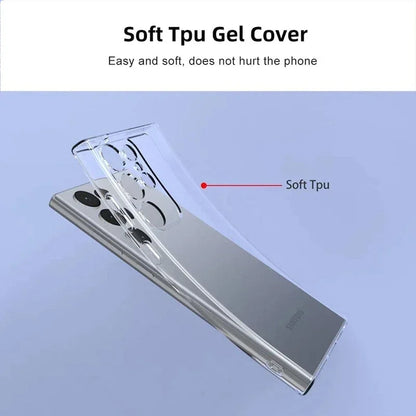 Soft Clear Silicone Phone Case for Samsung Galaxy A53 A13 A52 A12 A54 A16 A55 A52S S25 S24 S22 S21 S23 Ultra S20 FE Note 20 Ultra