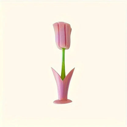Tulip Cup Brush with Detachable Sponge Head – Long Handle Bottle & Glass Cleaning Brush Durable Kitchen Cleaning Tool