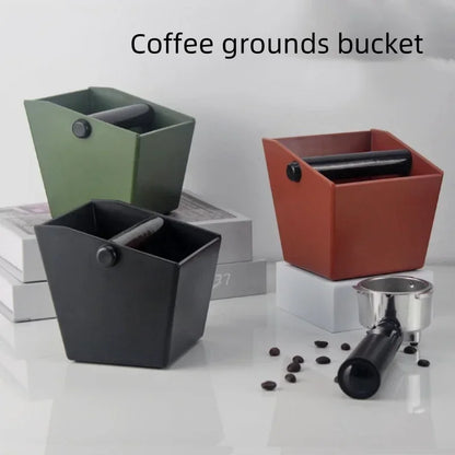 Anti-Slip Dump Bin Bucket – Beveled Coffee Grounds Container for Espresso Knock Box & Coffee Waste Bar