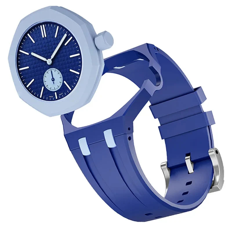2-in-1 Swatch X AP Royal Case Strap - Silicone Wristwatch Conversion Modification Accessories