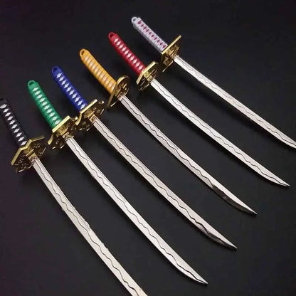 Mini Roronoa Zoro Samurai Sword Keychain – Anime Katana Toy for Men, Cosplay & Gifts
