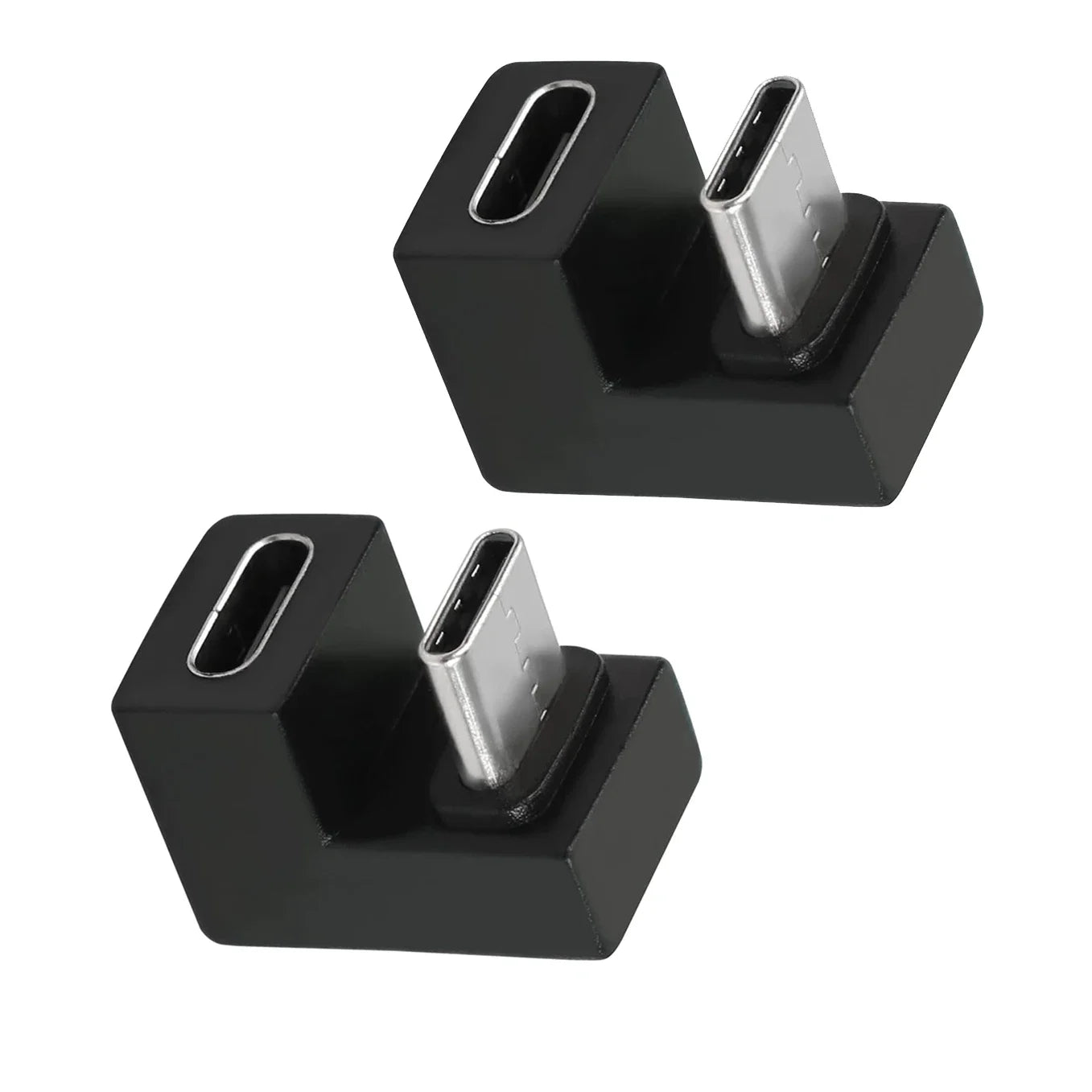 1-3PCS Type-C USB 3.1 10Gbps PD 60W Adapter – 180° U-Shape Male to Female Connector for Laptop, Phone & Tablet