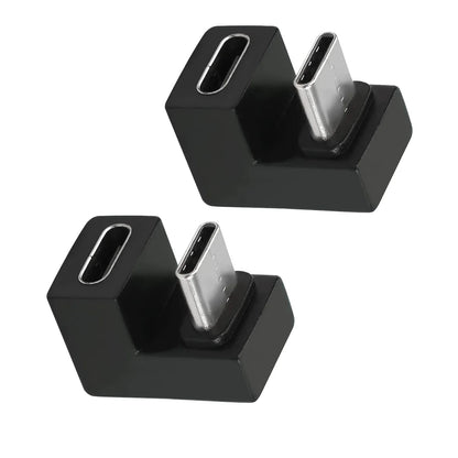 1-3PCS Type-C USB 3.1 10Gbps PD 60W Adapter – 180° U-Shape Male to Female Connector for Laptop, Phone & Tablet