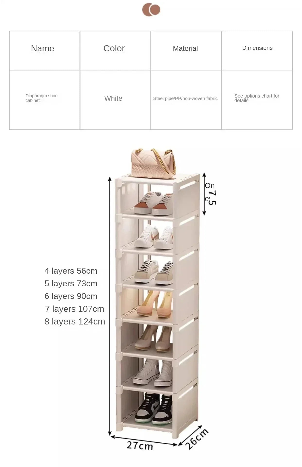 Stackable Shoes Rack Organizer – Multi-Layer Adjustable Shoe Cabinet for Space Saving Home Storage