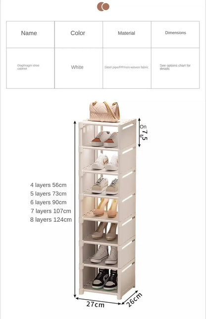 Stackable Shoes Rack Organizer – Multi-Layer Adjustable Shoe Cabinet for Space Saving Home Storage
