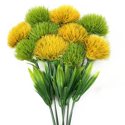 10PCS Artificial Dandelion Flower Bouquet – Mixed Plastic Fake Flowers for Wedding, Home, Party & DIY Table Decoration
