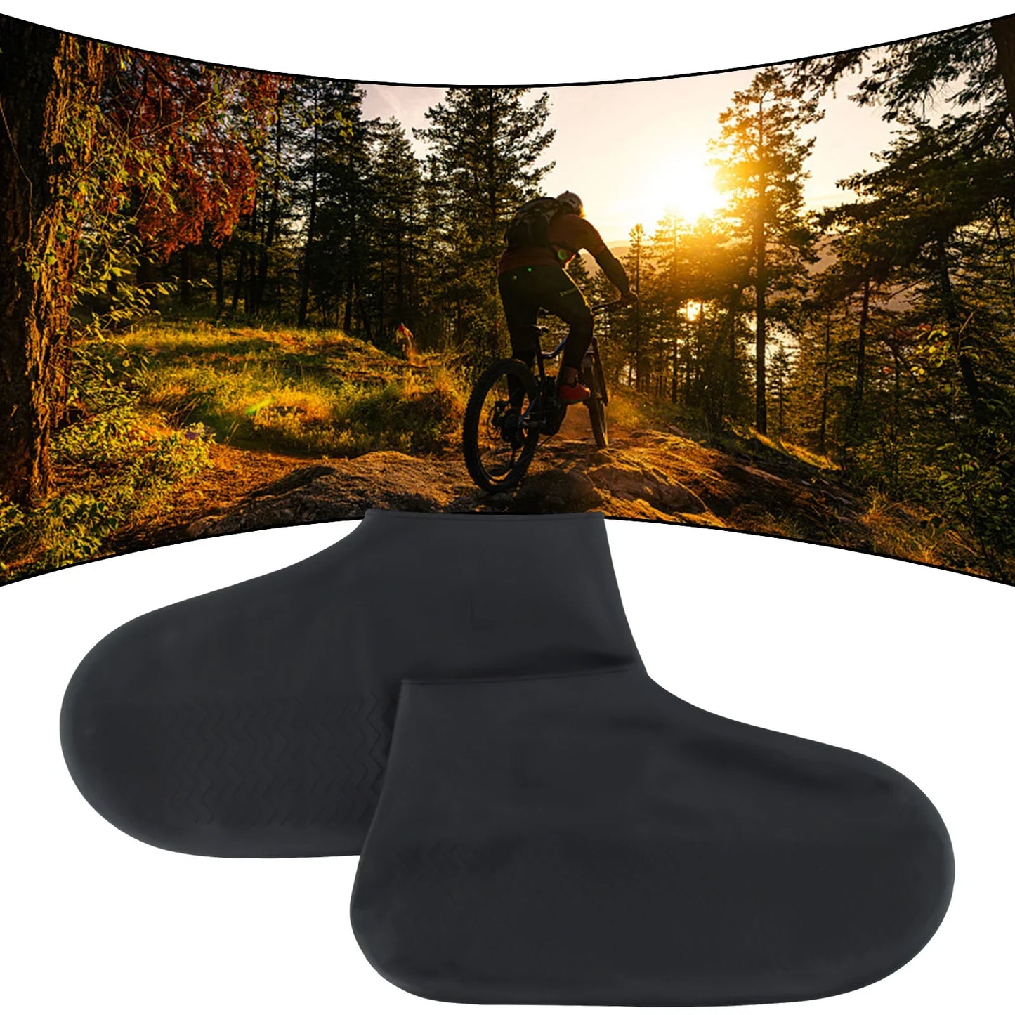 Waterproof Silicone Shoe Covers – Non Slip Reusable Overshoes for Rainy Days, Boot Protectors in S/M/L