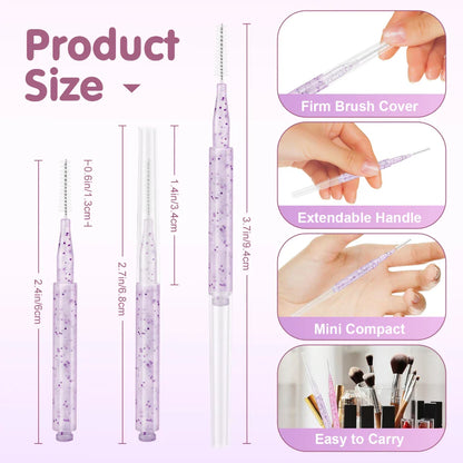 MAYOOC Mini Eyebrow Brush – Disposable Brow Lifting & Perm Brushes, Bendable Micro Eyelash Applicators Tools