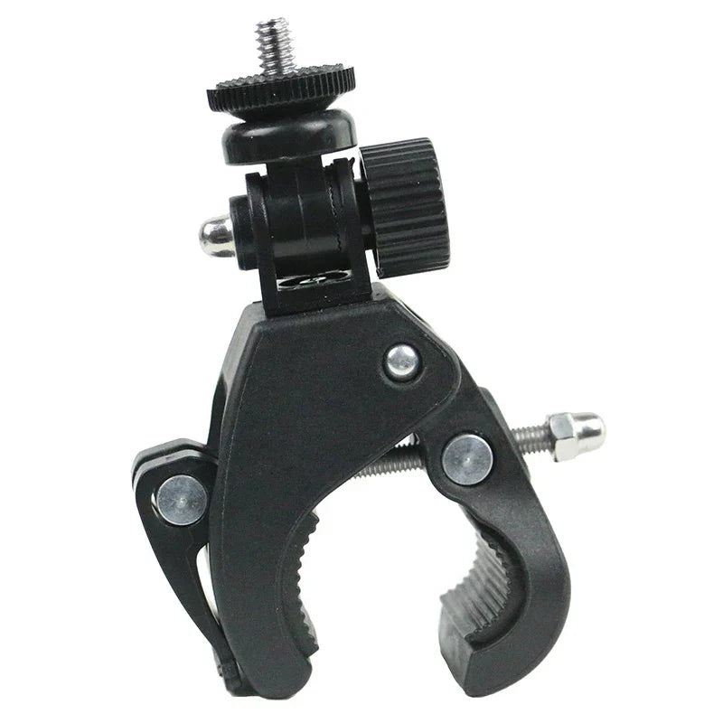 Universal 360° Rotating Bike Handlebar Camera Mount – 1/4” Tripod Clamp for GoPro and Action Cameras