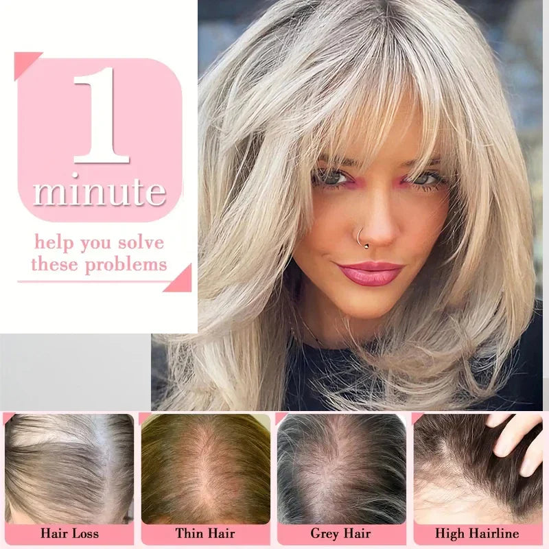 Brown Blonde Ombre Human Hair Toppers for Women – 10/12/14 Inches with Silk Base, Clips, and Bangs