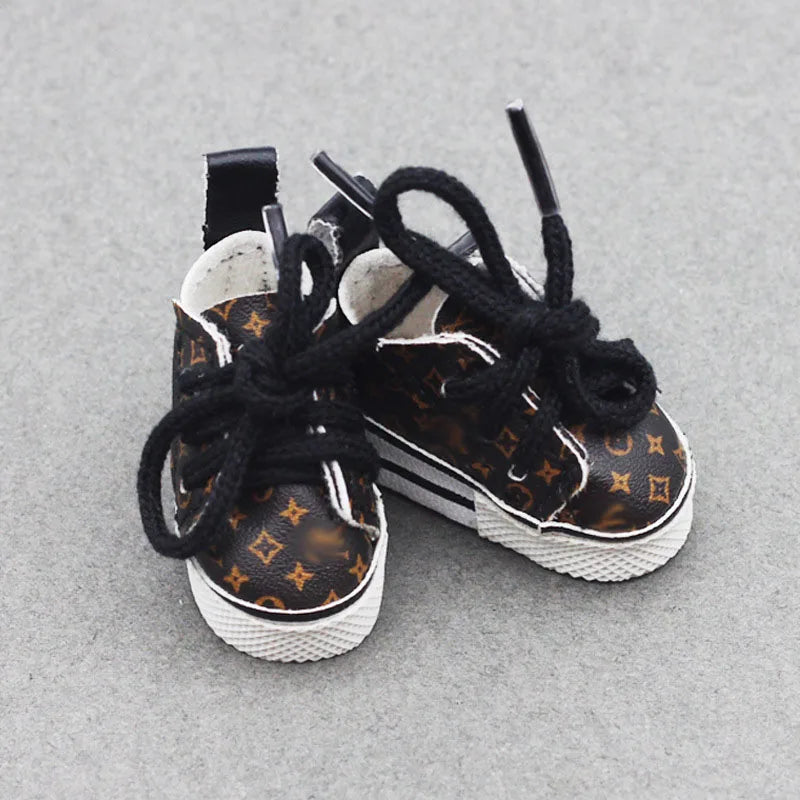 H4x2cm Leather Shoes for 1/6 Scale 15cm Labubu Cotton Doll – Toy Clothing Accessories