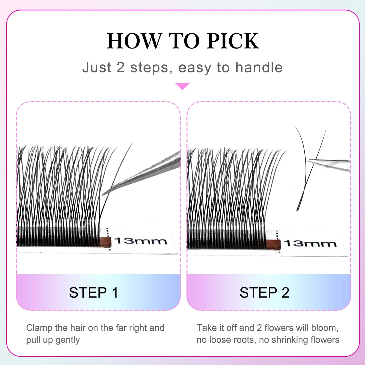 CoMango Faux Mink Eyelashes Extensions – 1D/2D/Y, C/D Curl Natural Russian Volume Soft PBT Lashes