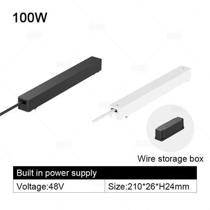 Smart Home Tuya Dimming 6mm Ultra-Thin Ceiling Mount Magnetic Track Light, 48V Slim Surface Mounted Linear Light