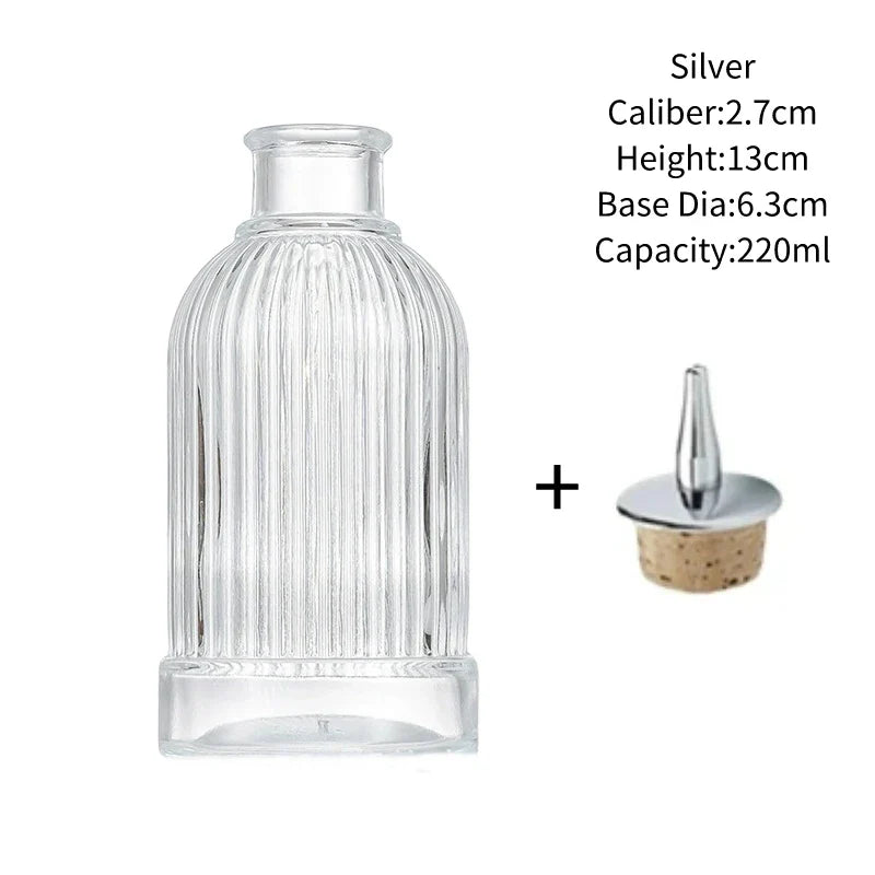 Vintage Glass Cocktail Bitters Bottles — Stainless Steel Cap Seasoning & Bar Accessories for Kitchen & Bartender Use