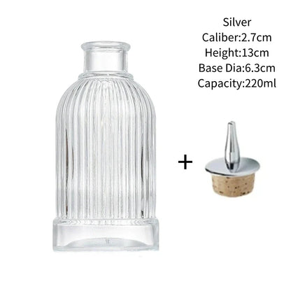 Vintage Glass Cocktail Bitters Bottles — Stainless Steel Cap Seasoning & Bar Accessories for Kitchen & Bartender Use