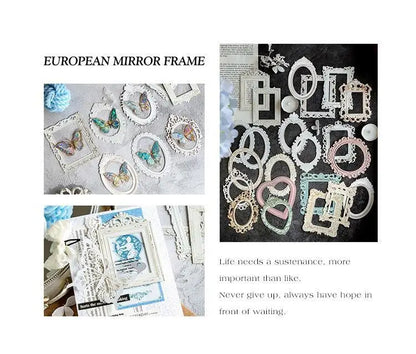 Mr.Paper 10 Sheets Hollow Relief Design Cardstock - European Architectural Modeling, Retro DIY Creative Materials