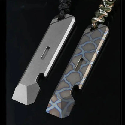 Titanium Alloy Multifunction EDC Tool – Wrench, Pry Bar, Bottle Opener & Screwdriver for Outdoor Use