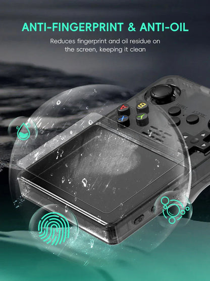 DATA FROG R36S Tempered Glass Screen Protector - Original Cover Film for 3.5-Inch RGB20S and R35S Game Player