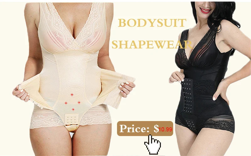 GUUDIA Ribbed Tummy Control Jumpsuit – Light Compression Daily Shaper Bodysuit with Open Crotch Shapewear Design