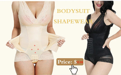 GUUDIA Ribbed Tummy Control Jumpsuit – Light Compression Daily Shaper Bodysuit with Open Crotch Shapewear Design