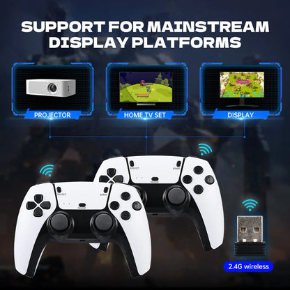 M15 4K Mini Game Stick Console – Retro Handheld with 20,000 Games, HD Video, and 2.4G Dual Wireless Controllers