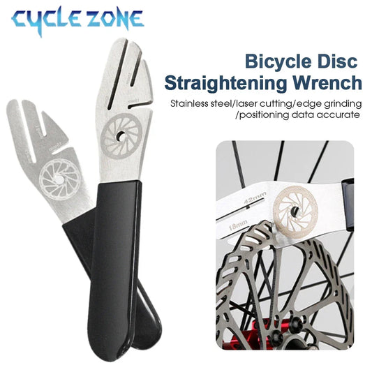 Bicycle Disc Brake Repair Wrench – Stainless Steel Disc Flattening & Adjustment Tool for Road & Mountain Bikes