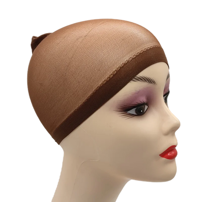 Ventilated Nylon Mesh Wig Cap – Stretchy, Breathable, Extra Thin Stocking Hairnets for Wigs, Available in 1/6/12 Bags