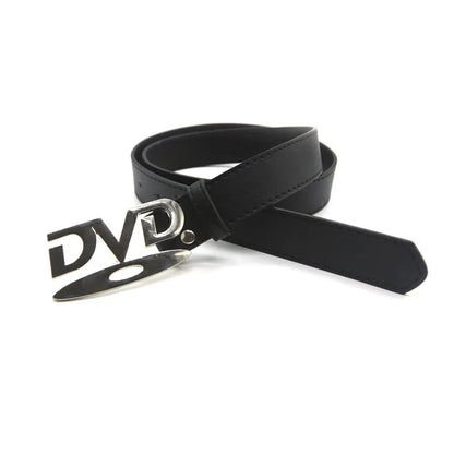 Unisex Vintage DVD Buckle Belt – Nostalgic Design Waist Strap for Jeans, Casual Fashion Belt for Men & Women