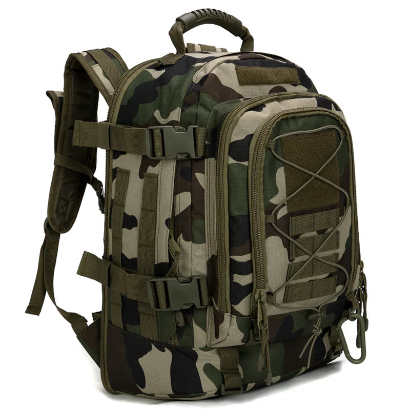 65L Tactical Outdoor Backpack — Large Capacity Military Hiking & Camping Rucksack for Men