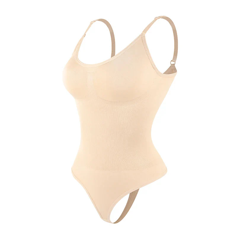 Women’s Full Body Shapewear Bodysuit – Smoothing Thong Body Shaper Sculpting Slimming Underwear