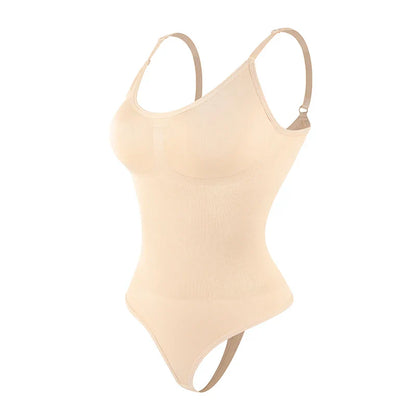 Women’s Full Body Shapewear Bodysuit – Smoothing Thong Body Shaper Sculpting Slimming Underwear